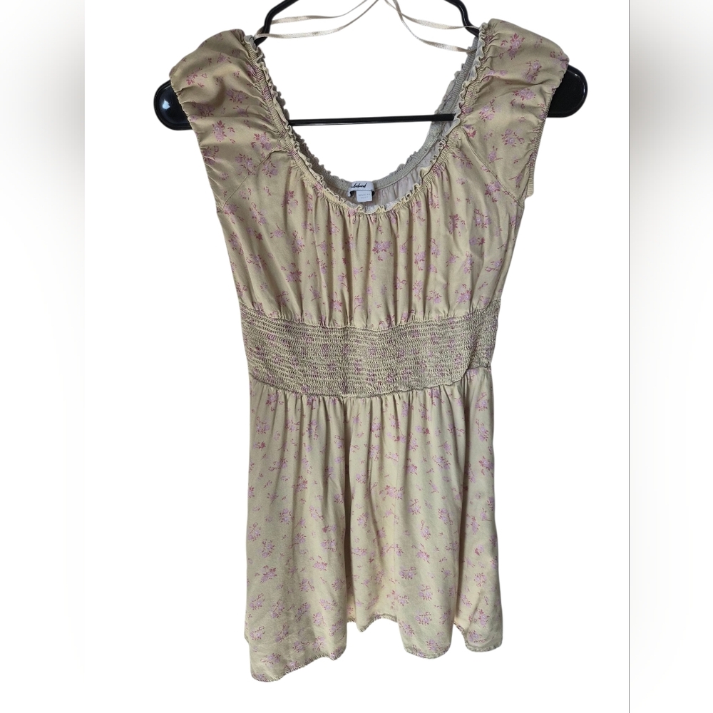 Chic Cream Floral Mini Dress